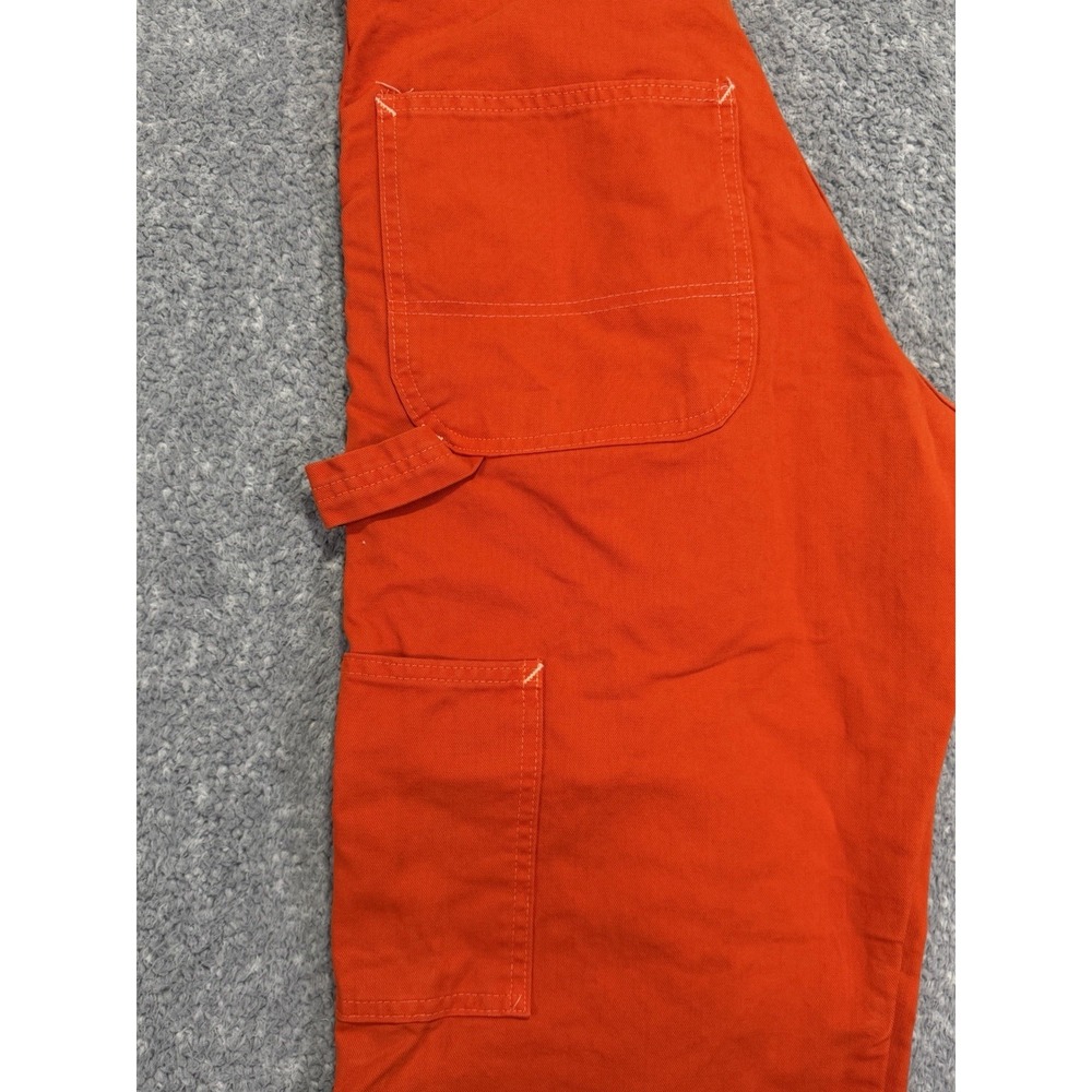 VTG Stan Ray Carpenter Pants Size 30x29 RARE Bright Orange Workwear Made in USA - Picture 4 of 7